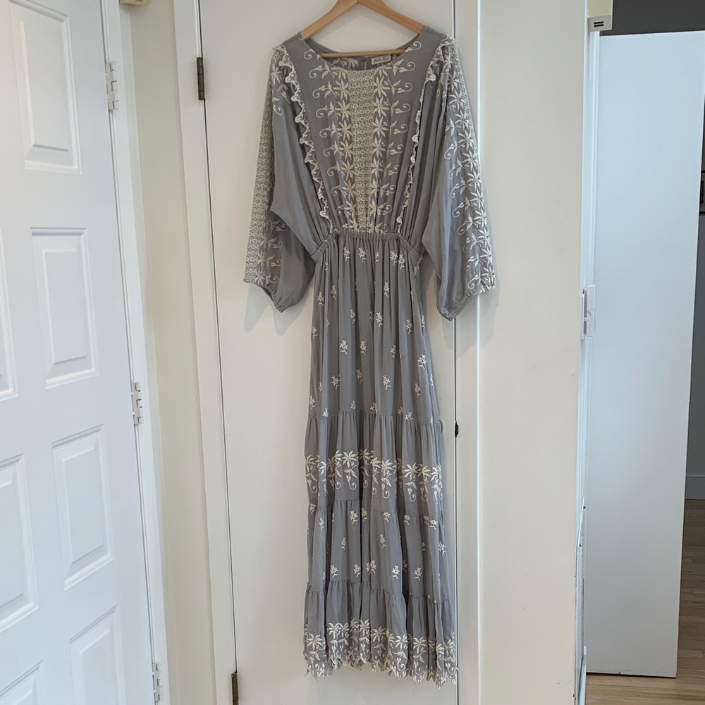 LOVE SHACK FANCY Beautifully Designed Embroidered Maxi Dress, Size M